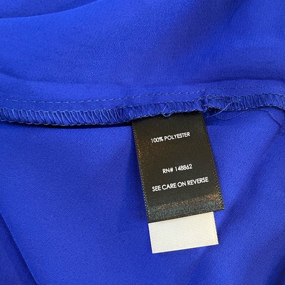 Torrid Harper Georgette Pullover 3/4 Sleeve Blouse Electric Blue 4X NWT - Picture 8 of 10